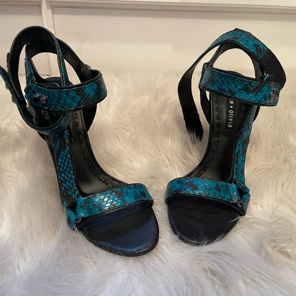 Alice + Olivia snakeskin sandals